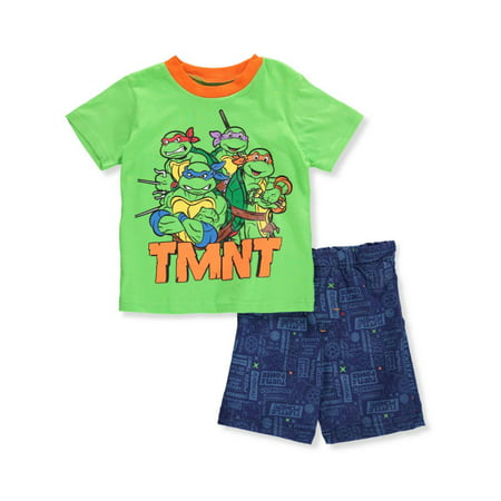 TMNT Boys' 2-Piece Shorts Set Outfit (Best Outfits For Teenage Guys)
