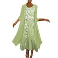thumbnail image 3 of JURANMO Mother of The Bride Dress Short with Hollow Out Jacket Crewneck Elegant Lace Formal Dress for Wedding Party Green XXL Prime Day Sales Today, 3 of 7