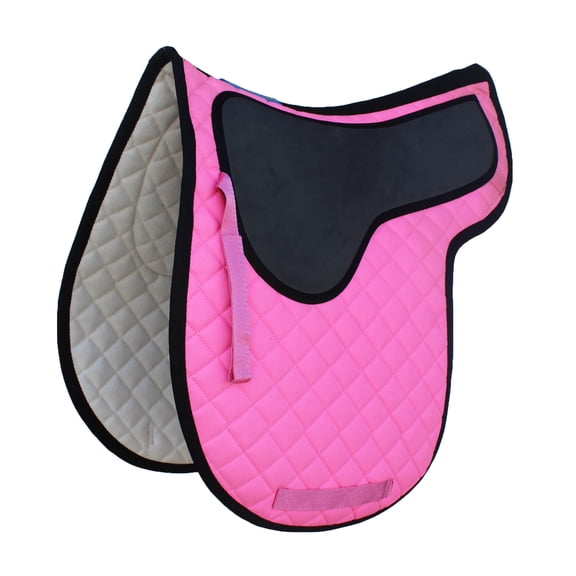 Horse English Saddle Pad Cotton Quilted Trail Contoured Gel Pink 72F17
