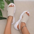 thumbnail image 4 of Nuevos zapatos de cuña de suela gruesa, sandalias de verano para mujer, zapatillas informales para mujer, sandalias para mujer Wmkox8yii nm11175, 4 of 7