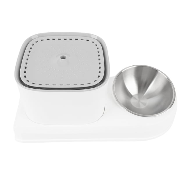 Cuenco De Comida Para Gatos Con Dispensador De Agua, Fuente De Bebida Para Mascotas De Gran Capacidad De 3L Para Gatos Y Perros