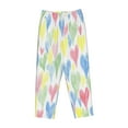 thumbnail image 4 of Bingfone Pajamas For Women,Hand Drawn Colored Hearts Pajama Pants With Pockets-Medium, 4 of 9