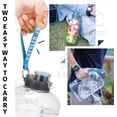 thumbnail image 3 of Botella de agua deportiva (50 oz/85 oz/1 galón) de plástico grande al aire libre tanque de agua camping portátil viaje beber botella de agua de plástico (1 galón/4,1 l, transparente), 3 of 8