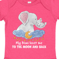 thumbnail image 4 of Inktastic My Noni Loves Me to the Moon and Back Elephant Family Boys or Girls Baby Bodysuit, 4 of 5
