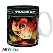 ABYstyle Demon Slayer Tanjiro Black & Green Ceramic Coffee Mug 16 Fl Oz Anime Manga Drinkware Home & Kitchen Merch