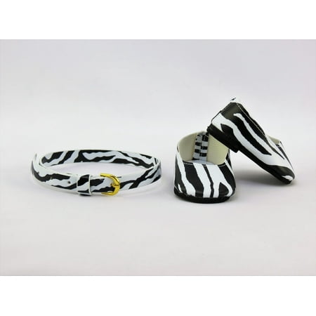 Matching Zebra Print Belt and Ballet Flats| Fits 18