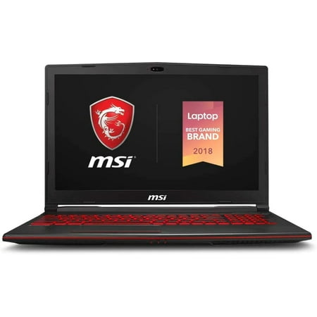 MSI Performance Gaming Laptop 15.6-NVIDIA GeForce RTX 2060 6G-120Hz 3ms-Intel i5-8300H (4 cores)-16GB-256GB NVMe SSD- Red Backlit KB-Win 10-Black (GL63 8SE-209)-Remanufactured