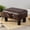Brown, variant on Small Foot Stool with Handle, Brown Faux Leather Short Foot Stool Rest, Rectangle Storage Foot Stools Ottoman with Plastic Legs, Padded Footstool Small Step Stool for Living Room, Office, Desk, Patio