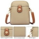 thumbnail image 3 of Bolsos Bandolera para Mujer Pequeño Cuero Vegano Mini Cartera De Hombro Tarjeta Acolchada Monedero,Caqui, 3 of 5