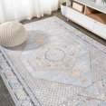 thumbnail image 5 of JONATHAN Y 8 x 10 Area Rug, Izmit Geometric Vintage Medallion - Gray/Mustard/Turquoise, RES100A-8, 5 of 9