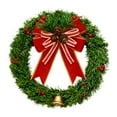 thumbnail image 5 of Dserhfy Christmas Burlap Plaid Bow with Pine Cones Pine Needles Large Buffalo Plaid Bow Xmas Wreath Checkered Bow for Holiday Crafts Home Party Tree Decor, 5 of 8