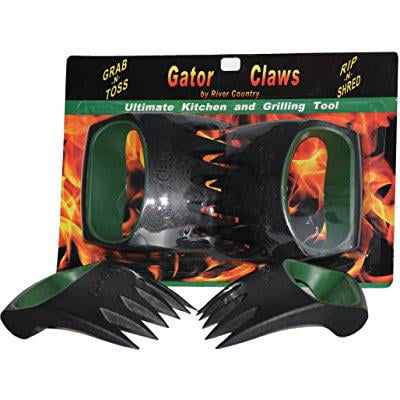 Gators Claws Meat Handler Shredder, Salad Pasta Hold Toss and Serve Forks Tongs with Soft Non-Slip (Best Way To Cook Alligator Meat)
