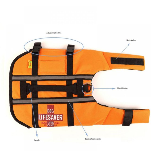 Dog Life Jackets Pet Floatation Life Vest For Dogs Adjustable Ripstop Dog Lifesaver Preserver Swimsuit For Water Safety At The Pool Beach Boating