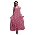 thumbnail image 1 of Bimba Robe Longue Décontractée en Rayonne Florale pour Femmes Bretelles Spaghetti Maxi Robe d'Été-grande, 1 of 4