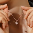 thumbnail image 2 of MomentWish 1 Carat Moissanite Dance Necklace for Women 14K Rose Gold Plated for Valentine's Day Gift, 2 of 8