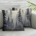 thumbnail image 3 of Nawypu Decorative Pillow Covers Tree Watercolor Landscape Foggy Forest Winter Hill Fir Wild Nature Frozen Misty Taiga Fantasy Pine Cozy Soft Square Throw Pillow Cases for Chair Home Decor, 3 of 5