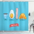 thumbnail image 1 of Ambesonne Bacon Shower Curtain, Comic Breakfast Friends, 69"Wx84"L, Multicolor, 1 of 3