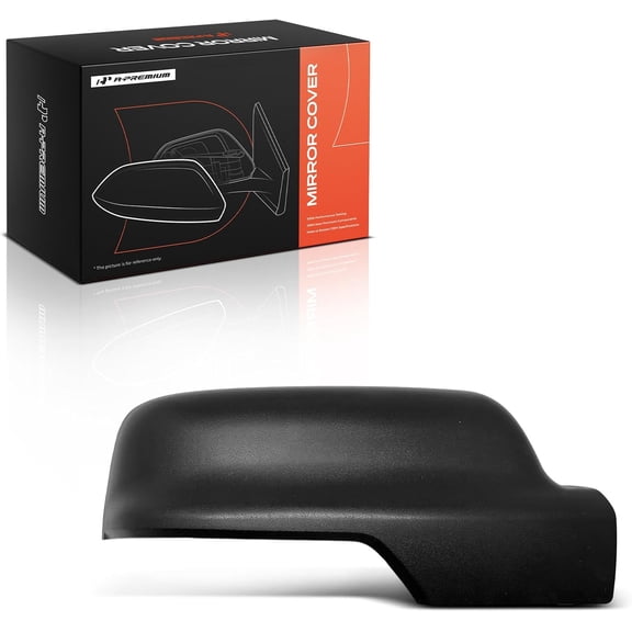 A-Premium Passenger Side Rearview Mirror Cover Cap Compatible with Ram 1500 2019-2024, Textured Black, with Turn Signal Hole