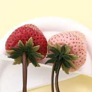 Three-Dimensional Strawberry Keychain Bag Charm, Red