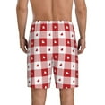 thumbnail image 3 of Kdxio Plaid Heart Print Mens Sleep Shorts Bottoms Soft Comfy Pajama Wear Pants with Drawstring Pockets, 3 of 7