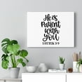 thumbnail image 2 of Scripture Walls  Patient 1 Peter 3:9 Bible Verse Canvas Christian Wall Art Ready to Hang Unframed, 2 of 12