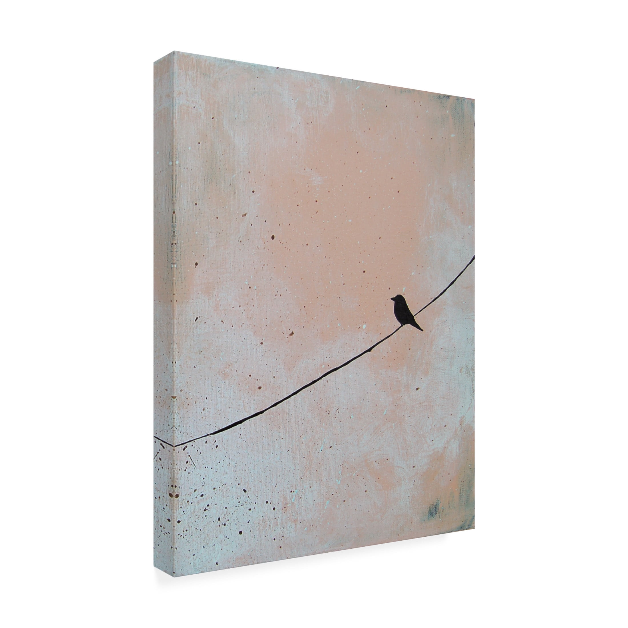 Canvas Wall Art - Nicole Dietz 'Pink Bird' Wall Art for Living Room, Bedroom, or Office Décor by Trademark Fine Art - 14 x 19 Inches