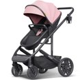 thumbnail image 1 of newyoo Baby Stroller, Infant Bassinet Strollers w Convertible/Reversible Seat & Cup Holder, Coches para Bebes, 2 in 1 Rear-Facing Pram from Newborn to Toddler, One-Hand Easy Fold, 516M, Pink, 1 of 5