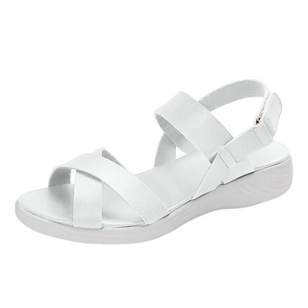 

Jungdeepe Women s Fashion Sandals Lightweight Flat Casual Sandals Womens Breathable Walking Sandals Women Sandals Size 12 Platform Wedge Sandals for Women Elastic Strap Sandals for Women Clear Sandals