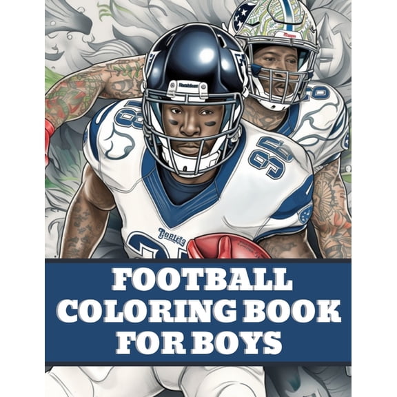 Football Coloring Book: American Football Sports Book For Boys, (Paperback)