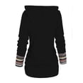 thumbnail image 3 of Women's 2023 Hoodie Ethnic Graphic Pullover Sweater Long Sleeve Sweatshirt Shirts Vintage Casual Tops  Stripe Splicing Button Decor Hoodie Knit Tops, 3 of 4