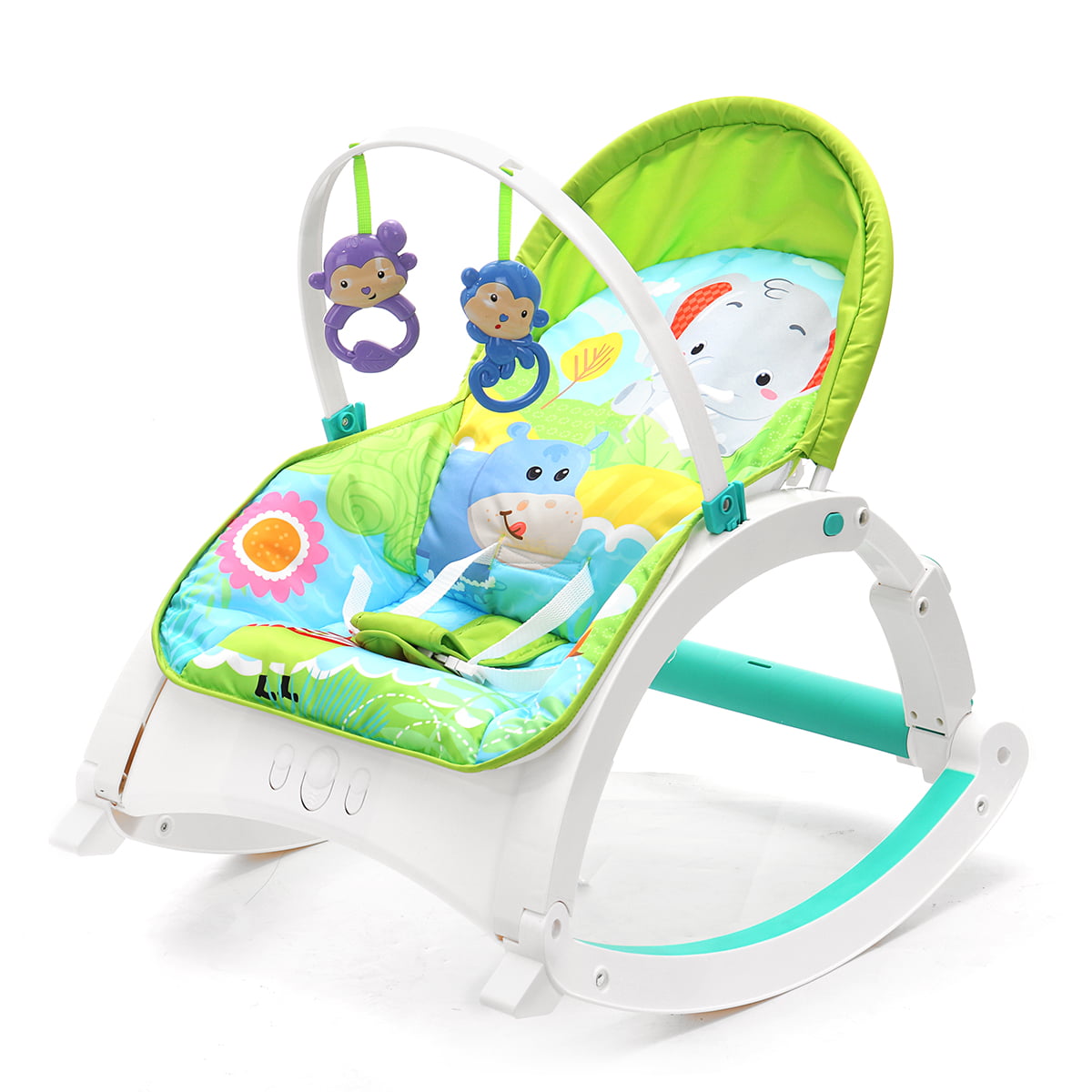 Infant-to-Toddler Rocker Portable Electric Baby Swing Cradle Multicolour Baby Rocking Chair Seat with Music Baby Swing Bouncer 