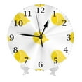 thumbnail image 2 of Zhmjortal 10 Inch Lemon Wall Clock Silent Non Ticking Round Clock Battery Operated Fruit Clock Farmhouse Wall Clock for Living Room Kitchen Bedroom Office Decoration, 2 of 7