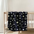 thumbnail image 2 of 1pc 280gsm Celestial Star Moon Patterned Flannel Blanket {Bohemian} Bedroom Decoration and Accessories Aesthetic Room Decor Festival Gifts Soft Cozy Printed Family Bedroom Dormitory Quilt Set, 2 of 9