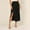 Black, variant on Summer Skirts for Womens Trendy High Waisted Pleated Skirt Flowy Side Split A-Line Lightweight Summer Casual Dress