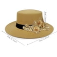 thumbnail image 3 of HNMKIU Western Floral Cowboy Hat for Elegant Stage Performance and Party Events Khaki,One Size, 3 of 6