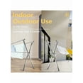 thumbnail image 5 of 1pc Heavy Duty Stainless Steel Foldable Clothes Drying Rack - 78.7In, Indoor/Outdoor, Collapsible & Space-Saving With Hooks | For Apartments/Small Spaces, Great Gift For Students/Travelers​, 5 of 10