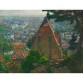 thumbnail image 2 of Carl Moll 24x19 Black Ornate Framed Double Matted Museum Art Print Titled: View of Modling (Approx. 1940), 2 of 5