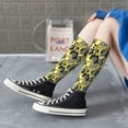 thumbnail image 6 of Picia Women Crew Soft Moisture-wicking Socks Orchids Flowers Pattern Design Cotton Socks, One Size fit All, 6 of 9