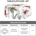 thumbnail image 6 of Merry Christmas Tablecloth Xmas Round Tablecloth 60 Inch Holiday Washable Table Cloth Cover for Farmhouse Outdoor Picnic Home Kitchen Party Decor, 6 of 6