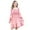 Pink, variant on vigerkar Girls Dresses Kids Fall Long Sleeve Smocked Ruffle Tiered Off Shoulder Dress (Khaki, 9-10 Years)