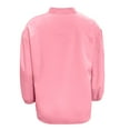 thumbnail image 3 of VANLOFE Women's Shirts Long Sleeve Shirts For Women Women's Solid Color Long Sleeve V-Neck Zipper Women's Shirt TopsBlouses For Women Fashion Pink, 3 of 4