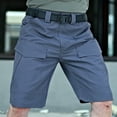 thumbnail image 5 of Lovskoo 2024 Men's Cargo Shorts Solid Color Hiking Shorts Quick Dry Work Shorts Casual with Multi-Pockets No Belt Gray M, 5 of 9
