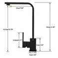 Matte Black/Brushed Nickle Kitchen Faucet, 360 Rotate Cold Hot Water