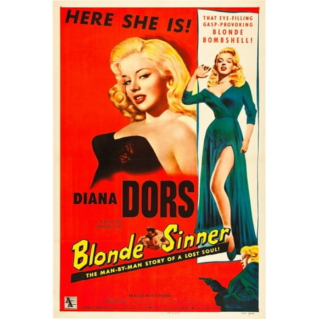 Yield To The Night (Aka Blonde Sinner) Diana Dors 1956 Movie Poster
