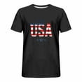thumbnail image 3 of Jjayotai Mens 4th of July Clothes, Independence Day Patriotic Day American Flag Print Round Neck Short Sleeve Summer Casual T-shirt, Graphic Tees for Men, 3 of 4