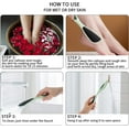 thumbnail image 4 of 2 - Pack Double - Sided Foot Pumice Stone Set with Ergonomic Handle, Easy - Reach Design for Callus Removal, Circulation Improvement, Fine - Grained Frosted Pedicure Tool for Feet Scrub & Foot Care, 4 of 7