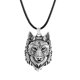 thumbnail image 1 of Collar con amuleto de lobo, correa para el hombro, plata de lobo, 1 of 5