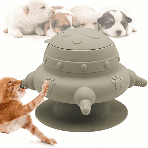 ACDANC Puppy Milk Feeders for Multiple Puppies Kitten Feeding Bowl with 4 Nipples Silicone Nursing Bottle 235ml Food Water Feeding Station for Small Pets