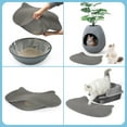 thumbnail image 4 of Coziwow Cat-Head Cat Litter Mat, Waterproof Kitty Litter Trapping Mat, Double Layer Mat, Easy to Clean, Dark Gray, 4 of 6