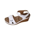 thumbnail image 1 of Sandalias de Cuña de las Mujeres Casuales de Moda Primavera Verano Versátil Tacón de Playa de Pie Abierto Grueso-Soldado con Correa de Tobillo Sandalias, 1 of 9